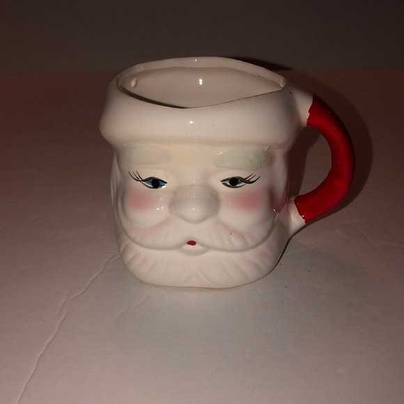 Vintage MCM Ceramic Christmas Santa Claus Mug with Open Eyes - Picture 1 of 9